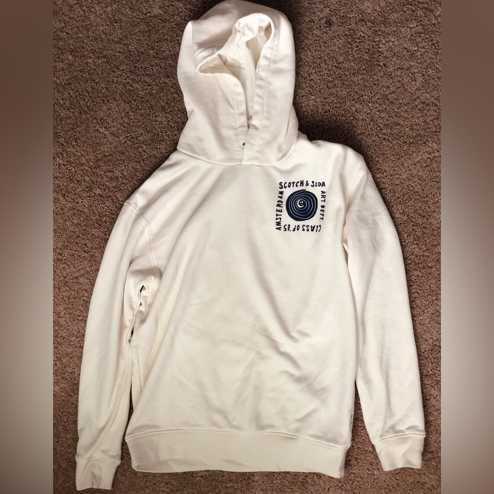 Scotch & Soda Amsterdam Girls hoodie xl white blue